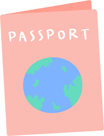Cute Pink Cartoon Passport